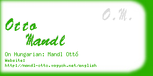 otto mandl business card